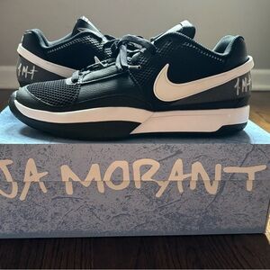 Nike Black and White Basketball Sneakers with Swoosh